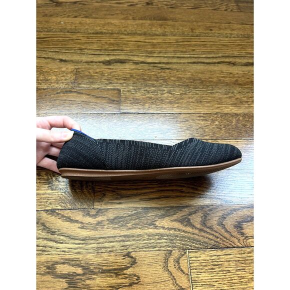 Rothy's The Flat Women's Lattice Stitch Ballet Flats Grey Black Size 7.5 - Picture 4 of 9